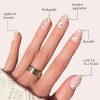 imageGlamnetic Press On Nails  Periwinkle  Short Almond Purple Glossy Lavender Fake Nails Reusable Spring Nails  15 Sizes  30 Nail Kit with GluePetals