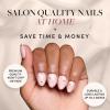 imageGlamnetic Press On Nails  Periwinkle  Short Almond Purple Glossy Lavender Fake Nails Reusable Spring Nails  15 Sizes  30 Nail Kit with GluePetals