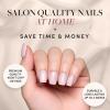 imageGlamnetic Press On Nails  Periwinkle  Short Almond Purple Glossy Lavender Fake Nails Reusable Spring Nails  15 Sizes  30 Nail Kit with GluePinky Promise