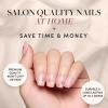 imageGlamnetic Press On Nails  Periwinkle  Short Almond Purple Glossy Lavender Fake Nails Reusable Spring Nails  15 Sizes  30 Nail Kit with GluePretty Bloom