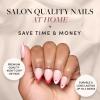imageGlamnetic Press On Nails  Periwinkle  Short Almond Purple Glossy Lavender Fake Nails Reusable Spring Nails  15 Sizes  30 Nail Kit with GluePure Hearted