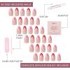 imageGlamnetic Press On Nails  Periwinkle  Short Almond Purple Glossy Lavender Fake Nails Reusable Spring Nails  15 Sizes  30 Nail Kit with GluePure Hearted