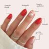 imageGlamnetic Press On Nails  Periwinkle  Short Almond Purple Glossy Lavender Fake Nails Reusable Spring Nails  15 Sizes  30 Nail Kit with GlueRed Blossom
