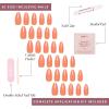 imageGlamnetic Press On Nails  Periwinkle  Short Almond Purple Glossy Lavender Fake Nails Reusable Spring Nails  15 Sizes  30 Nail Kit with GlueSoft Tangerine