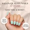 imageGlamnetic Press On Nails  Periwinkle  Short Almond Purple Glossy Lavender Fake Nails Reusable Spring Nails  15 Sizes  30 Nail Kit with GlueSoft Teal