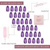 imageGlamnetic Press On Nails  Periwinkle  Short Almond Purple Glossy Lavender Fake Nails Reusable Spring Nails  15 Sizes  30 Nail Kit with GlueTarot