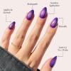 imageGlamnetic Press On Nails  Periwinkle  Short Almond Purple Glossy Lavender Fake Nails Reusable Spring Nails  15 Sizes  30 Nail Kit with GlueTarot