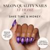 imageGlamnetic Press On Nails  Periwinkle  Short Almond Purple Glossy Lavender Fake Nails Reusable Spring Nails  15 Sizes  30 Nail Kit with GlueTarot