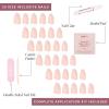 imageGlamnetic Press On Nails  Pink Macaron  SemiTransparent Pastel Light Pink French Tip Short Almond False Nails Reusable Stick On Fake Nails with Glue  Salon Quality  15 Sizes  30 Nail Kit4Whipped