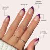 imageGlamnetic Press On Nails  Pink Macaron  SemiTransparent Pastel Light Pink French Tip Short Almond False Nails Reusable Stick On Fake Nails with Glue  Salon Quality  15 Sizes  30 Nail KitPlum