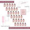 imageGlamnetic Press On Nails  Pink Macaron  SemiTransparent Pastel Light Pink French Tip Short Almond False Nails Reusable Stick On Fake Nails with Glue  Salon Quality  15 Sizes  30 Nail KitChocolat