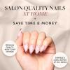 imageGlamnetic Press On Nails  Pink Macaron  SemiTransparent Pastel Light Pink French Tip Short Almond False Nails Reusable Stick On Fake Nails with Glue  Salon Quality  15 Sizes  30 Nail Kit4Whipped