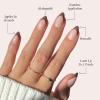 imageGlamnetic Press On Nails  Pink Macaron  SemiTransparent Pastel Light Pink French Tip Short Almond False Nails Reusable Stick On Fake Nails with Glue  Salon Quality  15 Sizes  30 Nail KitChocolat
