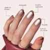imageGlamnetic Press On Nails  Silver Belle  Short Round Natural Base Nails with 3D Silver Foil in a Glossy Finish  12 Sizes  30 Nail Kit with GlueCaramel Apple