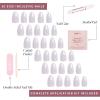 imageGlamnetic Press On Nails  Silver Belle  Short Round Natural Base Nails with 3D Silver Foil in a Glossy Finish  12 Sizes  30 Nail Kit with GlueEntranced