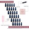 imageGlamnetic Press On Nails  Silver Belle  Short Round Natural Base Nails with 3D Silver Foil in a Glossy Finish  12 Sizes  30 Nail Kit with GlueGhost House