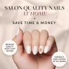 imageGlamnetic Press On Nails  Silver Belle  Short Round Natural Base Nails with 3D Silver Foil in a Glossy Finish  12 Sizes  30 Nail Kit with GlueGingerbread Knit