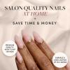 imageGlamnetic Press On Nails  Silver Belle  Short Round Natural Base Nails with 3D Silver Foil in a Glossy Finish  12 Sizes  30 Nail Kit with GlueGoal Getter