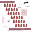 imageGlamnetic Press On Nails  Silver Belle  Short Round Natural Base Nails with 3D Silver Foil in a Glossy Finish  12 Sizes  30 Nail Kit with GlueLydia