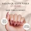 imageGlamnetic Press On Nails  Silver Belle  Short Round Natural Base Nails with 3D Silver Foil in a Glossy Finish  12 Sizes  30 Nail Kit with GlueLydia