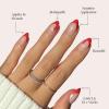 imageGlamnetic Press On Nails  Silver Belle  Short Round Natural Base Nails with 3D Silver Foil in a Glossy Finish  12 Sizes  30 Nail Kit with GlueMrs Claus
