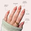 imageGlamnetic Press On Nails  Silver Belle  Short Round Natural Base Nails with 3D Silver Foil in a Glossy Finish  12 Sizes  30 Nail Kit with GlueSheer Peach