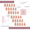 imageGlamnetic Press On Nails  Silver Belle  Short Round Natural Base Nails with 3D Silver Foil in a Glossy Finish  12 Sizes  30 Nail Kit with GlueSheer Peach