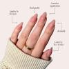 imageGlamnetic Press On Nails  Silver Belle  Short Round Natural Base Nails with 3D Silver Foil in a Glossy Finish  12 Sizes  30 Nail Kit with GlueSheer Pink