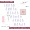 imageGlamnetic Press On Nails  Silver Belle  Short Round Natural Base Nails with 3D Silver Foil in a Glossy Finish  12 Sizes  30 Nail Kit with GlueSilent Night
