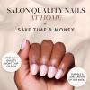imageGlamnetic Press On Nails  Silver Belle  Short Round Natural Base Nails with 3D Silver Foil in a Glossy Finish  12 Sizes  30 Nail Kit with GlueSilver Belle