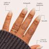 imageGlamnetic Press On Nails  Silver Belle  Short Round Natural Base Nails with 3D Silver Foil in a Glossy Finish  12 Sizes  30 Nail Kit with GlueSnowdrift