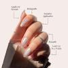 imageGlamnetic Press On Nails  Silver Belle  Short Round Natural Base Nails with 3D Silver Foil in a Glossy Finish  12 Sizes  30 Nail Kit with GlueStardust
