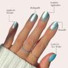 imageGlamnetic Press On Nails  Silver Belle  Short Round Natural Base Nails with 3D Silver Foil in a Glossy Finish  12 Sizes  30 Nail Kit with GlueSubzero