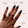 imageGlamnetic Press On Nails  Silver Belle  Short Round Natural Base Nails with 3D Silver Foil in a Glossy Finish  12 Sizes  30 Nail Kit with GlueWinter Comet