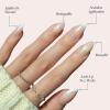 imageGlamnetic Press On Nails  Silver Belle  Short Round Natural Base Nails with 3D Silver Foil in a Glossy Finish  12 Sizes  30 Nail Kit with GlueWinter Glaze