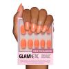 imageGlamnetic Press On Nails  Lime Green  Opaque Bright Neon Green Short Oval Fake Nails Reusable  15 Sizes  30 Nail KitApricot