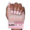 imageGlamnetic Press On Nails  Silver Belle  Short Round Natural Base Nails with 3D Silver Foil in a Glossy Finish  12 Sizes  30 Nail Kit with GlueSilver Belle