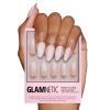 imageGlamnetic Press On Nails  Silver Belle  Short Round Natural Base Nails with 3D Silver Foil in a Glossy Finish  12 Sizes  30 Nail Kit with GlueSnowdrift