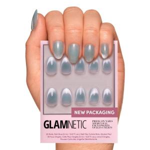 imageGlamnetic Press On Nails  Lilac Gray  Opaque Pale Light Lilac Gray Short Squoval False Nails Reusable Stick On Fake Nails with Glue  Salon Quality  15 Sizes  30 Nail KitUnicorn Tears