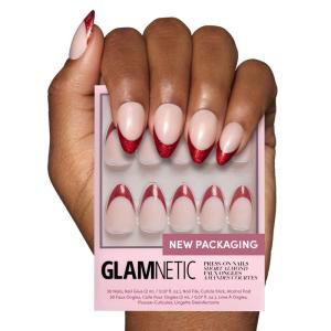 imageGlamnetic Press On Nails  Lilac Gray  Opaque Pale Light Lilac Gray Short Squoval False Nails Reusable Stick On Fake Nails with Glue  Salon Quality  15 Sizes  30 Nail KitRed Affair