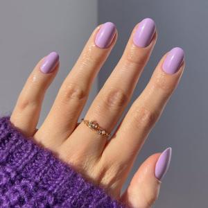 imageGlamnetic Press On Nails  Lime Green  Opaque Bright Neon Green Short Oval Fake Nails Reusable  15 Sizes  30 Nail Kit3Lilac