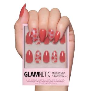 imageGlamnetic Press On Nails  Periwinkle  Short Almond Purple Glossy Lavender Fake Nails Reusable Spring Nails  15 Sizes  30 Nail Kit with GlueLove Me