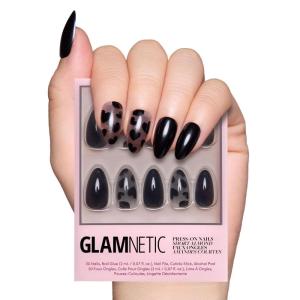 imageGlamnetic Press On Nails  Periwinkle  Short Almond Purple Glossy Lavender Fake Nails Reusable Spring Nails  15 Sizes  30 Nail Kit with GlueLove Me Not