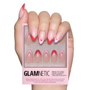 imageGlamnetic Press On Nails  Periwinkle  Short Almond Purple Glossy Lavender Fake Nails Reusable Spring Nails  15 Sizes  30 Nail Kit with GluePure Hearted