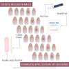 imageHarry Potter x Glamnetic Press On Nails  Gryffindor  Scarlet Red Lightning Graphic Short Almond False Nails Reusable Stick On Fake Nails with Glue  Salon Quality  15 Sizes  30 Nail KitHufflepuff