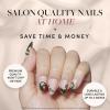 imageHarry Potter x Glamnetic Press On Nails  Gryffindor  Scarlet Red Lightning Graphic Short Almond False Nails Reusable Stick On Fake Nails with Glue  Salon Quality  15 Sizes  30 Nail KitParseltongue