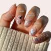 imageHarry Potter x Glamnetic Press On Nails  Gryffindor  Scarlet Red Lightning Graphic Short Almond False Nails Reusable Stick On Fake Nails with Glue  Salon Quality  15 Sizes  30 Nail KitHogwarts