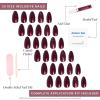 imageHarry Potter x Glamnetic Press On Nails  Gryffindor  Scarlet Red Lightning Graphic Short Almond False Nails Reusable Stick On Fake Nails with Glue  Salon Quality  15 Sizes  30 Nail KitGryffindor