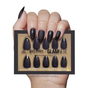 imageHarry Potter x Glamnetic Press On Nails  Gryffindor  Scarlet Red Lightning Graphic Short Almond False Nails Reusable Stick On Fake Nails with Glue  Salon Quality  15 Sizes  30 Nail Kit1Deathly Hallows