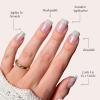 imageGlamnetic Press On Nails  Classy French  Medium Square Fake Nails Trendy Micro French Tip Reusable  15 Sizes  30 Nail KitBailey